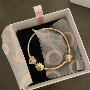 Pandora gold bracelets.